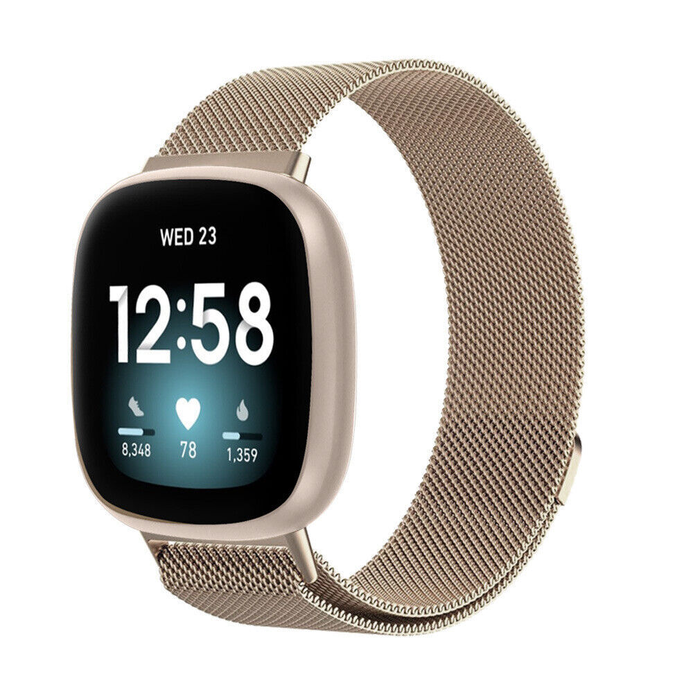 For Fitbit Versa 3 4 Sense 2 Watch Band Milanese Stainless Steel Wrist Strap