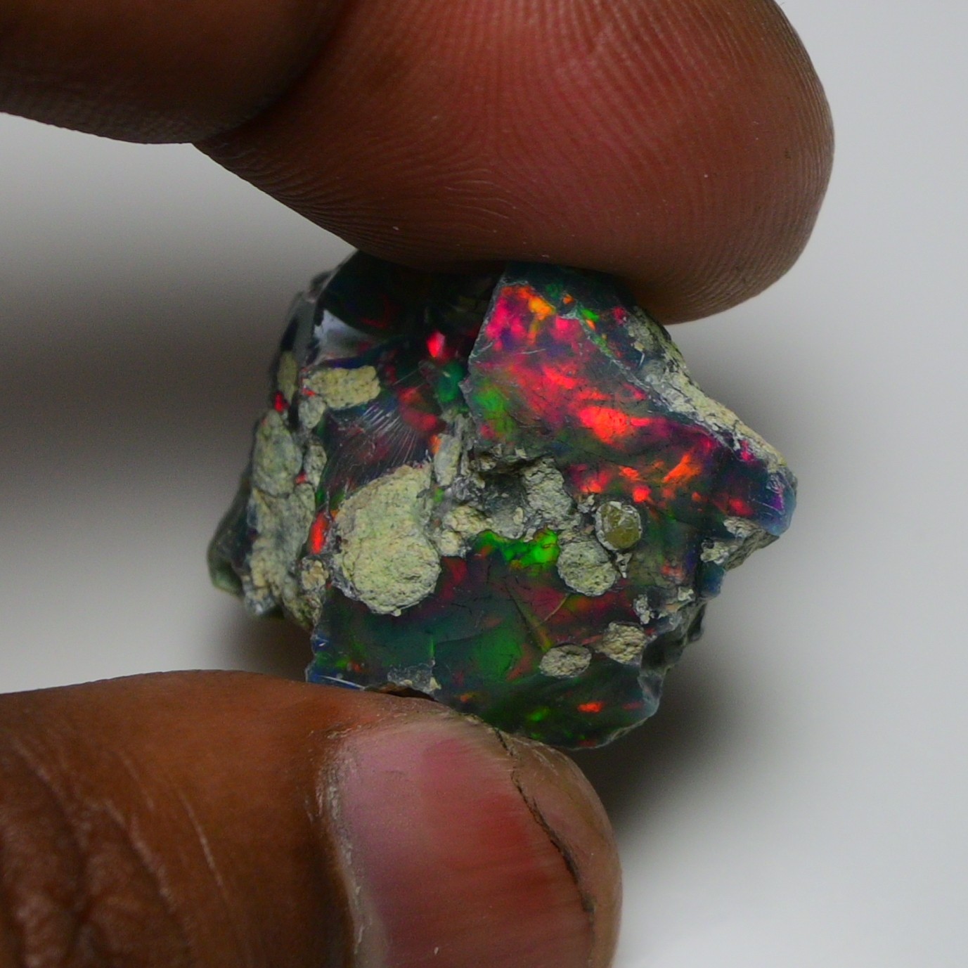 20.00 Ct Natural Black Ethiopian Opal Rough – Ideal for Jewelry, Smoked Opal Raw