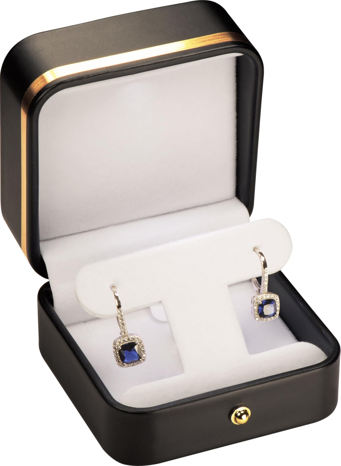 T Style Earring Gift Box for Dangling, Hoop and Leverback Earrings Luxury PU …