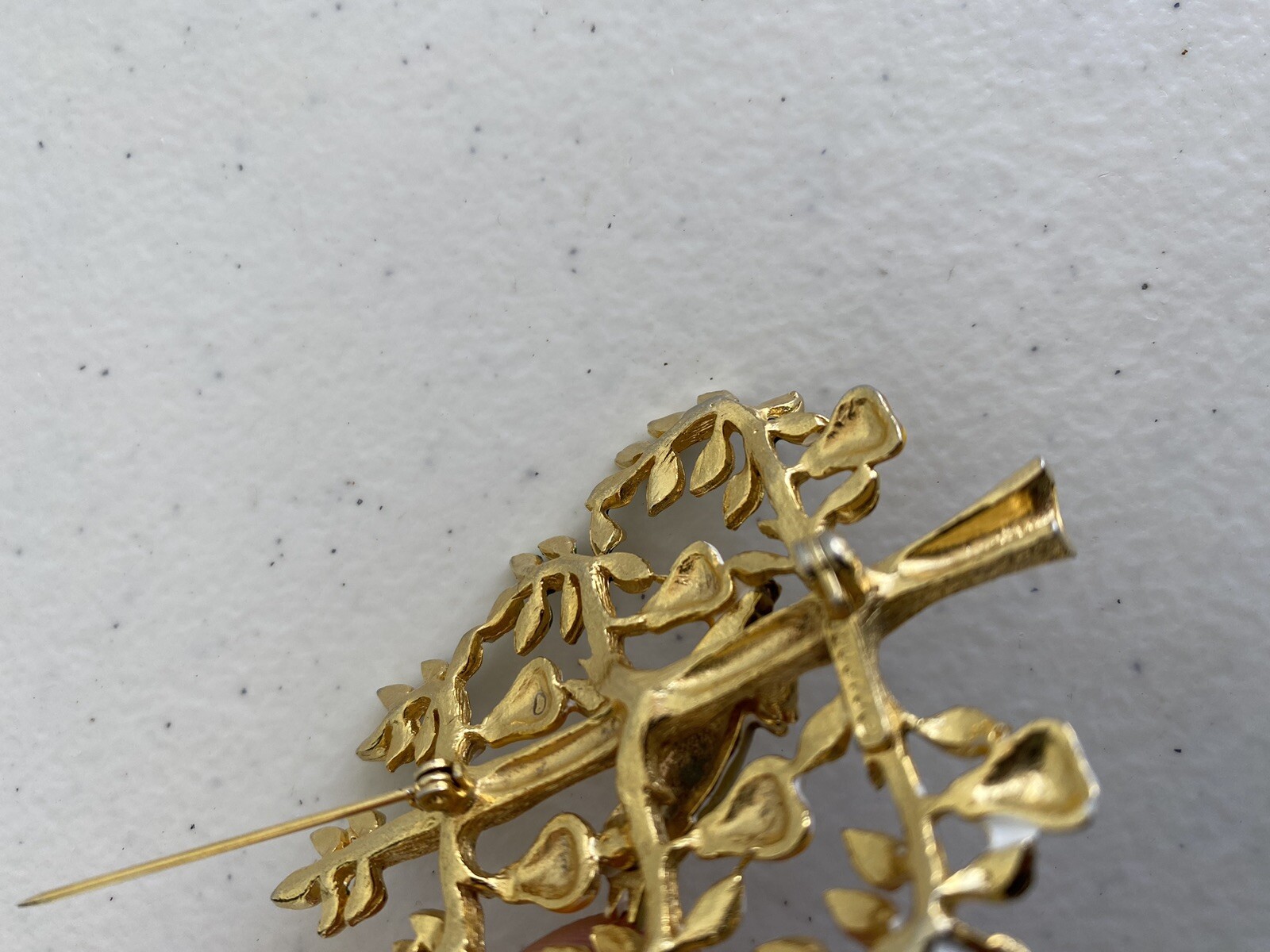 Vintage Cadoro Brooch Partridge Pear Tree Enamel Brooch 12 Days Christmas 60s