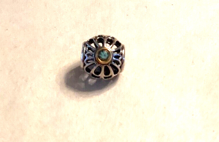 Pandora 791173SSG Sterling Silver S925 ALE “Allure Green Spinel” Charm—#590