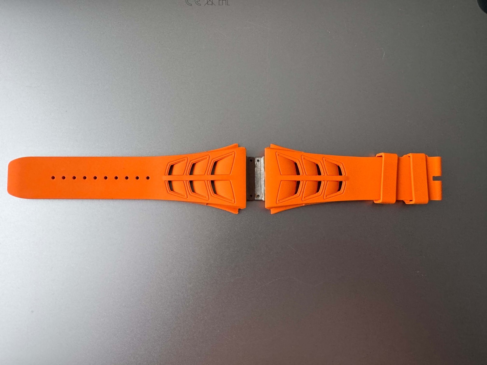 Medium Orange Rubber Watch Strap For Richard Mille RM 030 RM055 RM35-01 02 30M