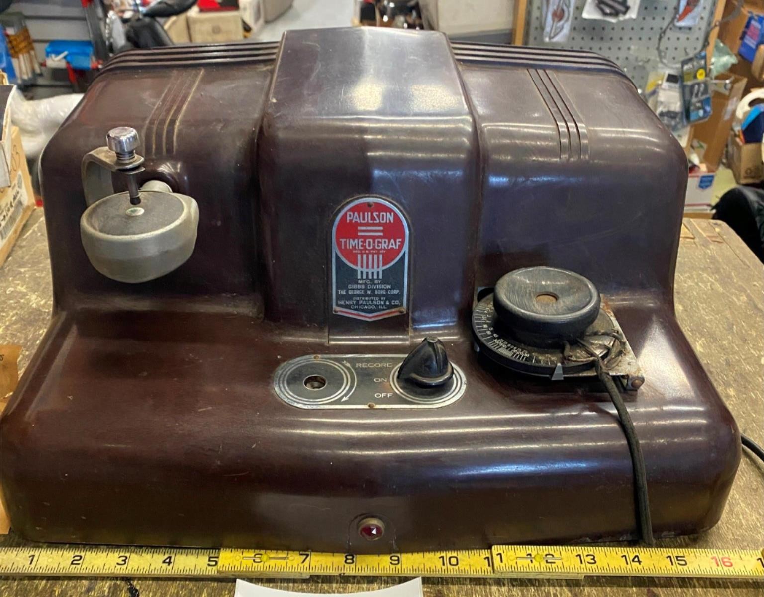 Vtg Pocket Wrist watch machine Tool Paulson time o Graf Watchmaker Repair Timer!