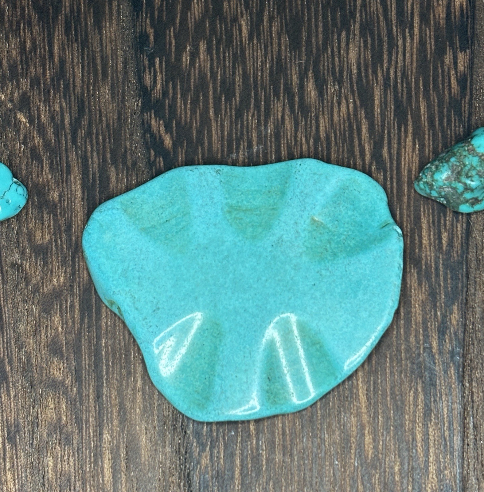 Kingman Turquoise Side-Drilled Focal Stabilized Slabs 54 Grams