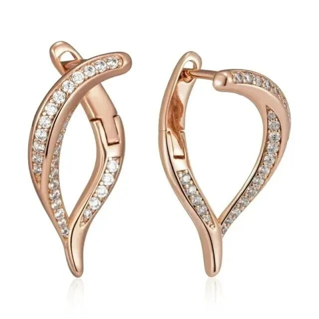 Women’s Engagement Hoop Earrings Round Cut Simulated Diamond 925 Starling Silver