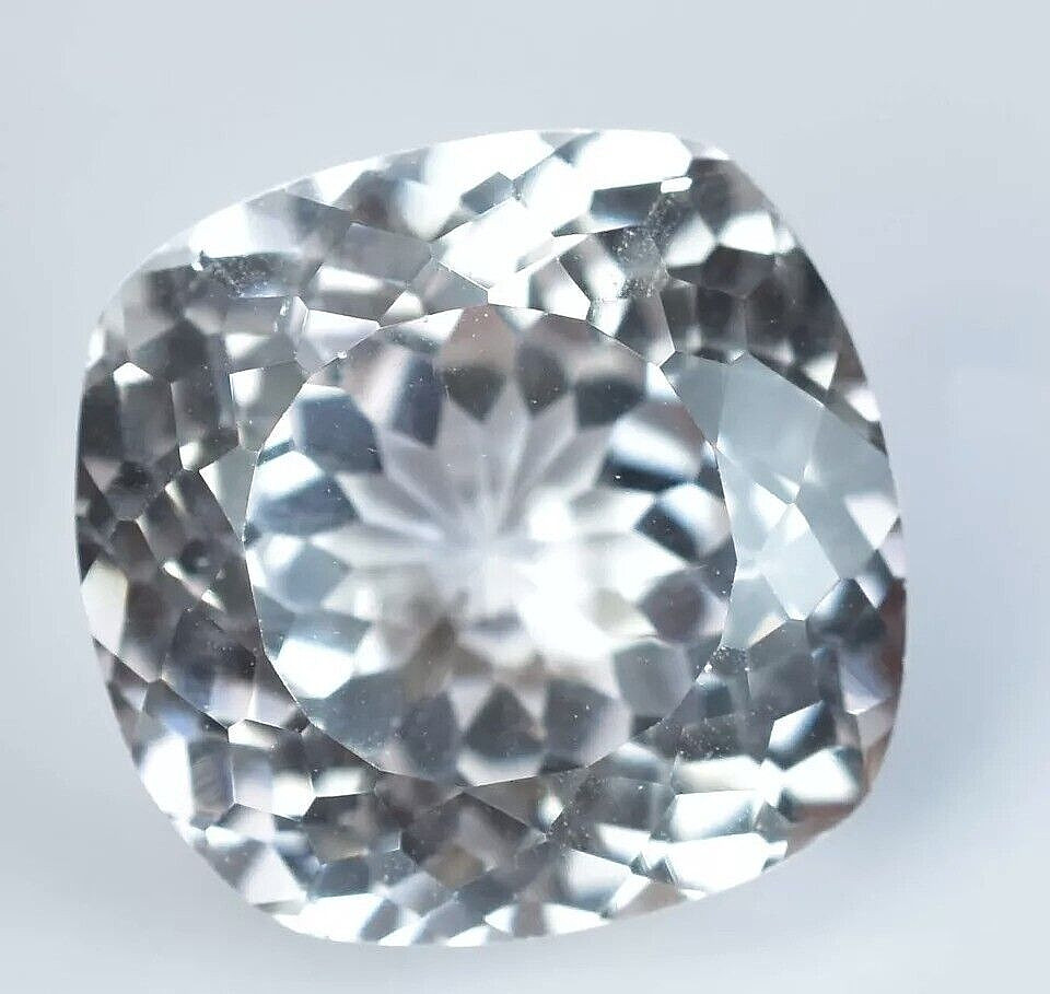 Natural Montana White Sapphire 22.65 CT Cushion Certified Amazing Loose Gemstone