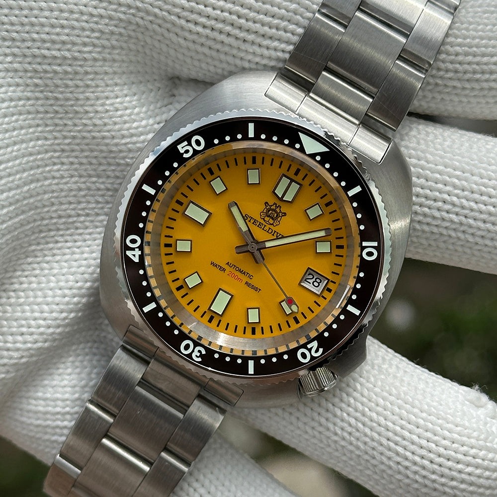 STEELDIVE SD1974 Mens Turtle 43.8mm 200M Automatic Dive Watch NH35 Professional