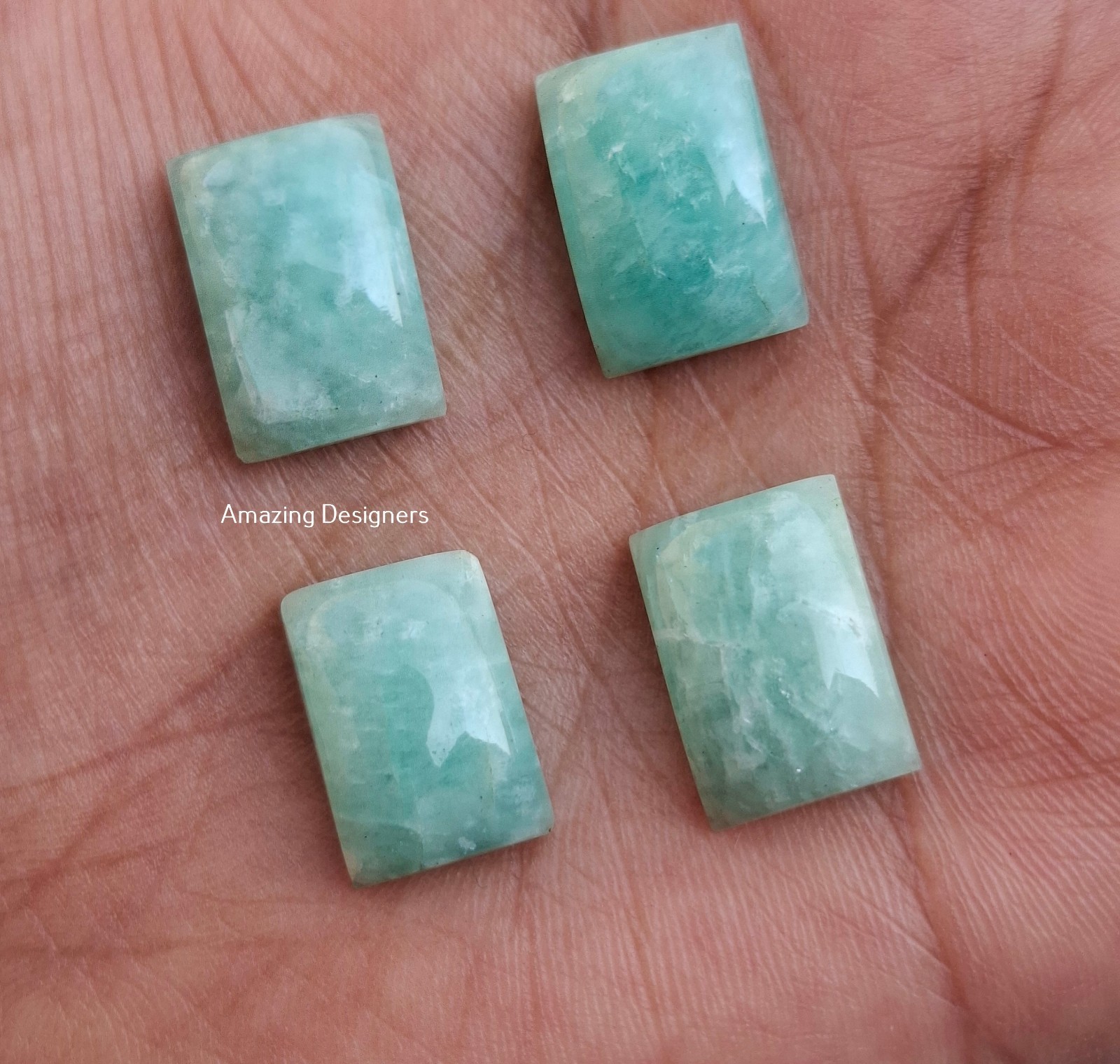 Natural Amazonite Rectangle Cabochon 6x8mm to 20x25mm Loose Gemstone