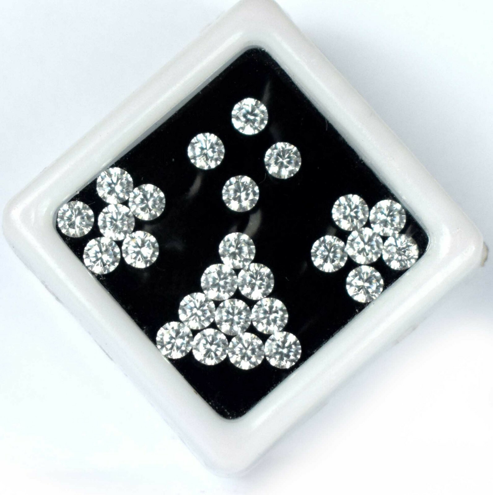 Natural White Sapphire 25 Pcs Round Gemstone 6.25 Ct/3 mm Lot AGI Certified EE35