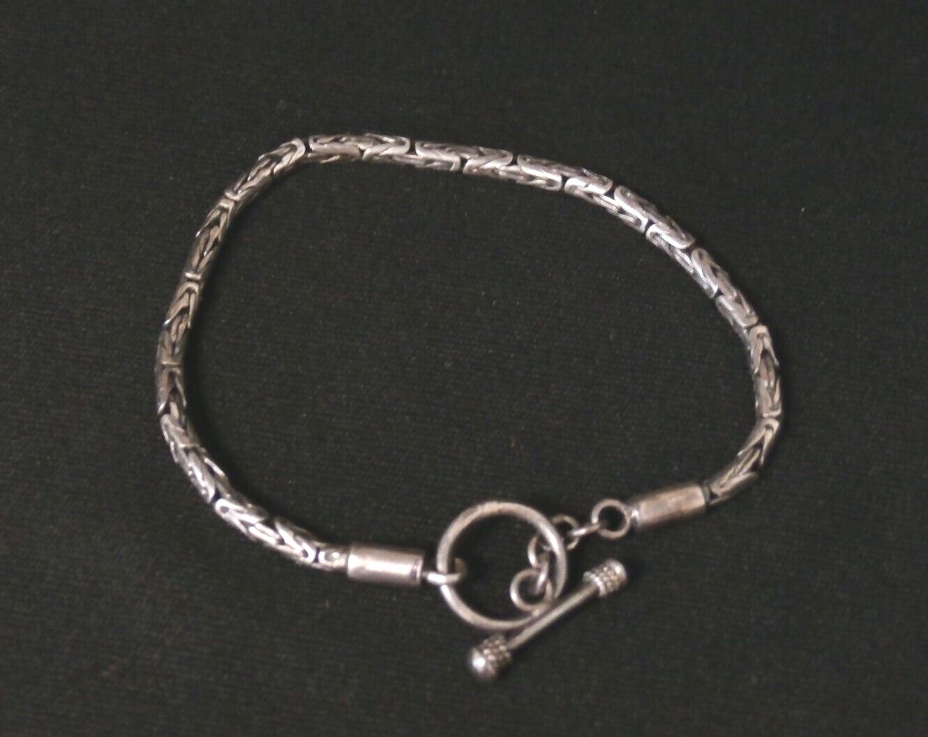 Vintage South American Sterling Silver Toggle Bracelet. Make Offer! #1495