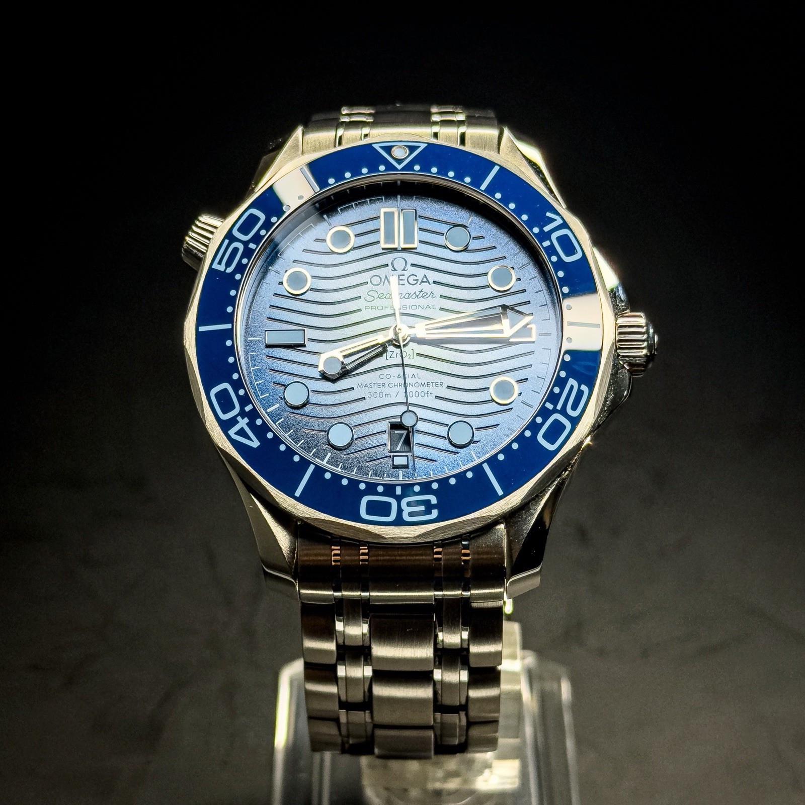 Omega Seamaster Diver 300M 210.30.42.20.03.003 42mm Summer Blue Dial Box & Paper