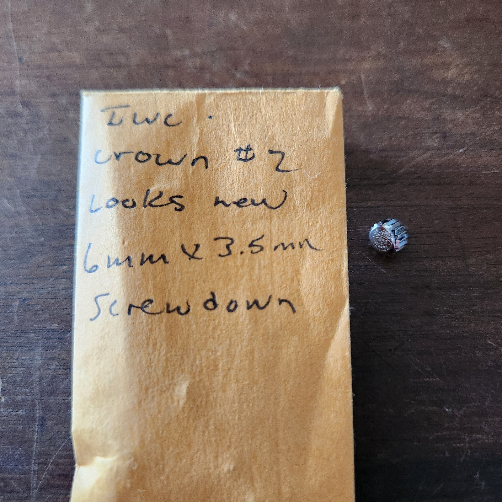 Genuine IWC 6mm Crown PROBUS SCAFUSIA Steel Model 5.96MM x 3.85MM Screw Down