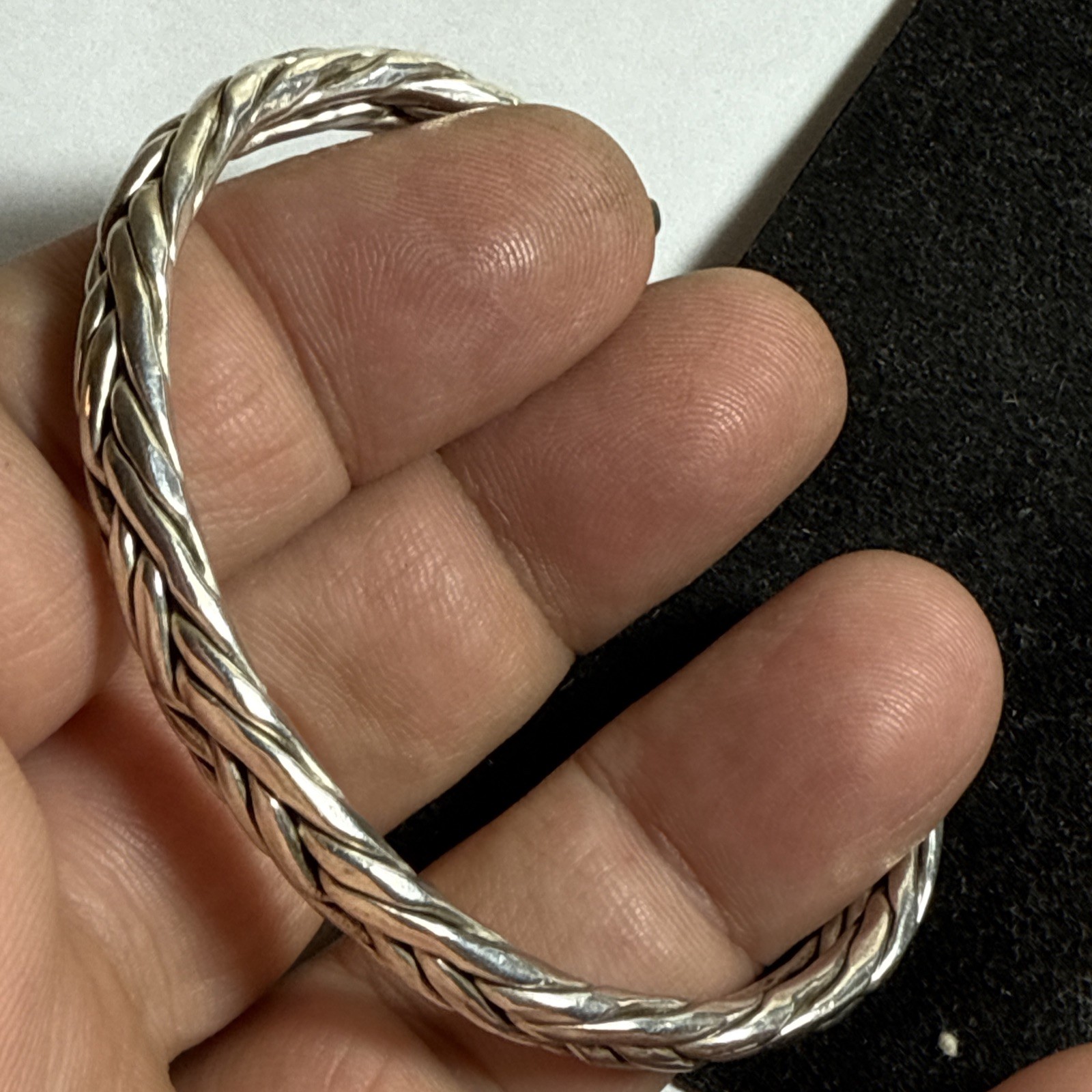 Cuff Bracelet Women’s Sterling Mexican One Ounce 7mm 6 1/4” Circumference Inside