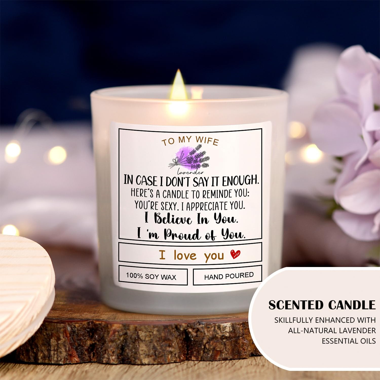 Romantic Candle Gift for Wife Valentine’s Day Anniversary Birthday Gift