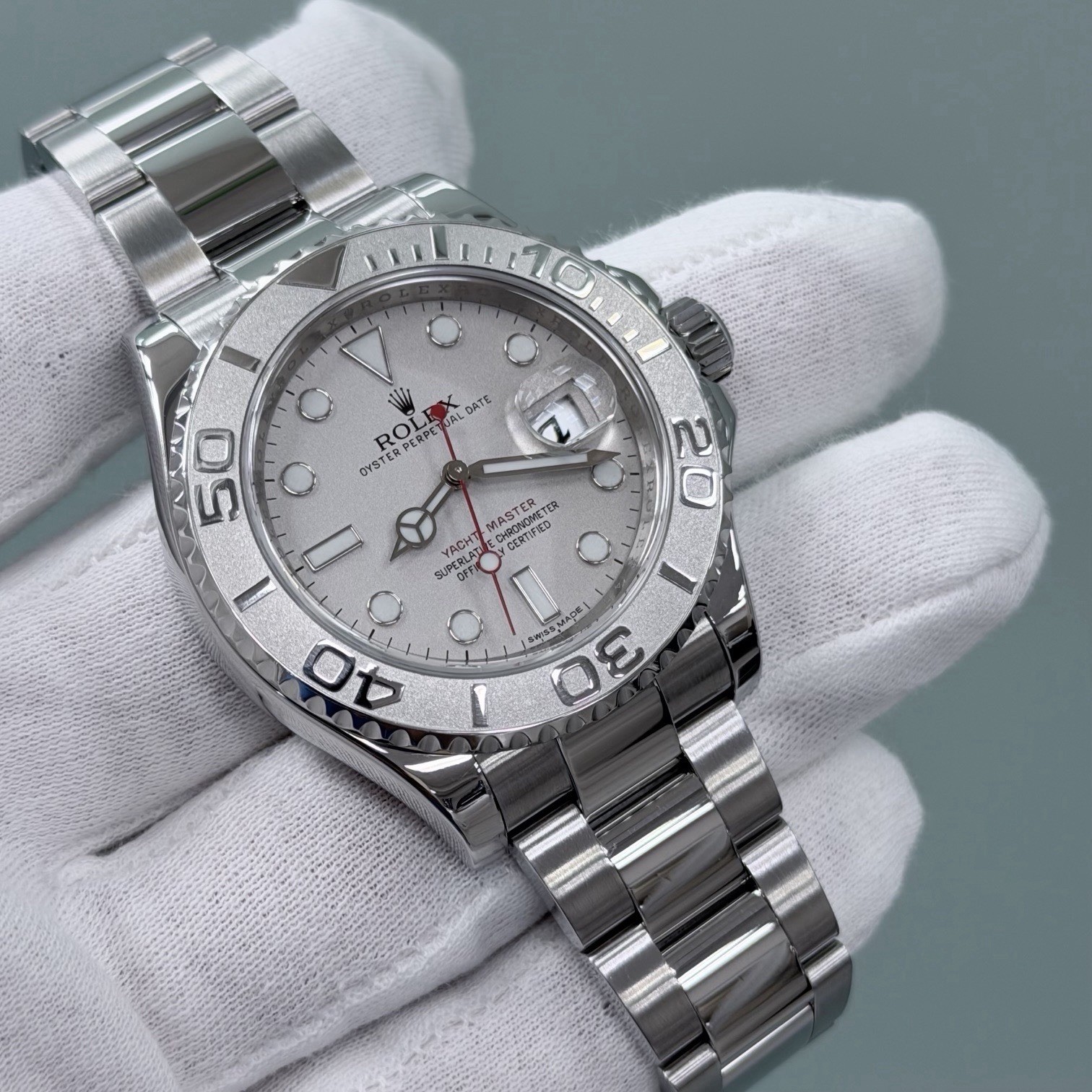 Rolex Yacht Master 40 116622 40mm Platinum Dial Stainless Steel Box Booklet