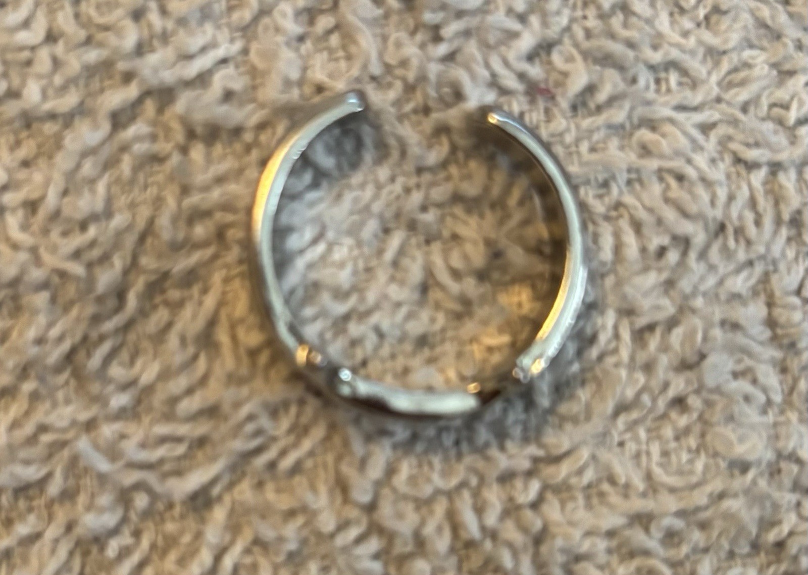 AC/DC Silver Tone Band Ring Adjustable Music & Dance Theme Fashion Jewelry