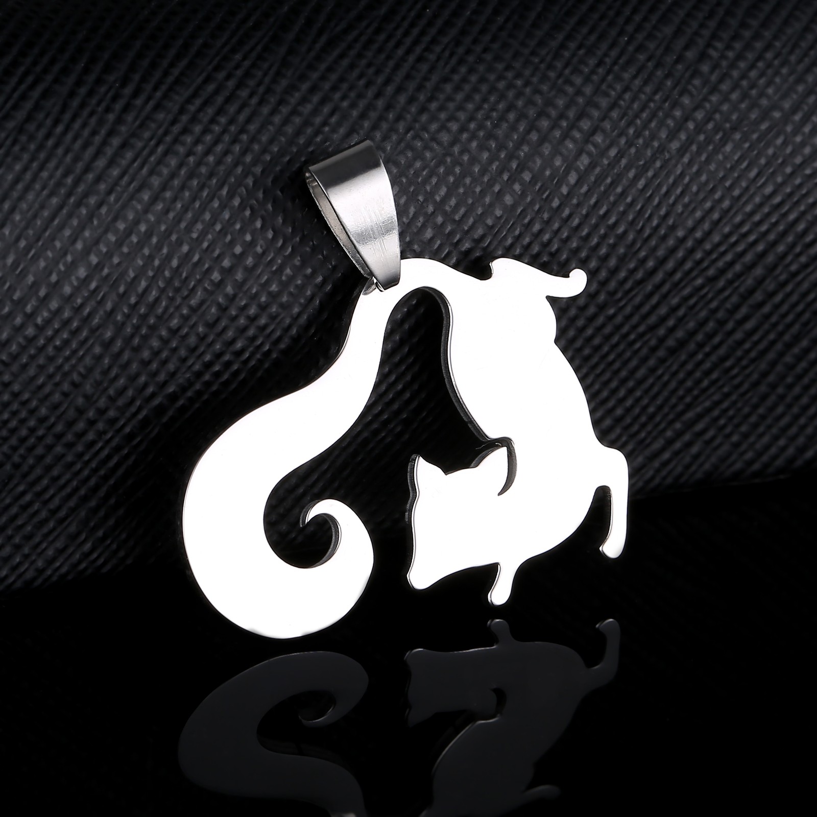 Stainless Steel Fox Necklace Animal Theme Pendant Gift for Her or Him