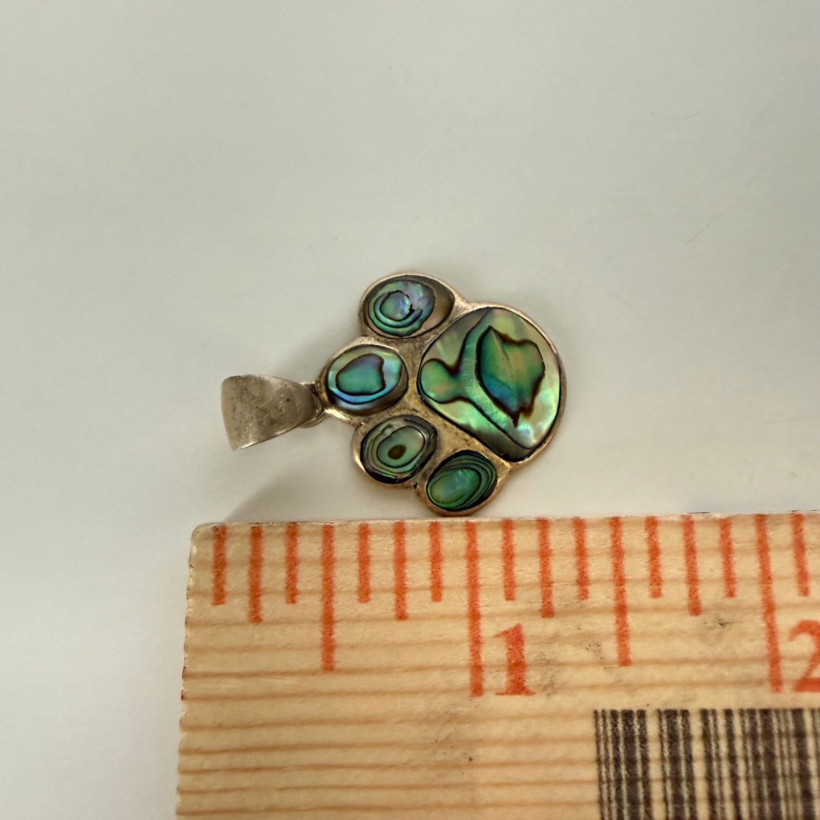 Sterling Silver 925 Abalone Shell Paw Print Pendant Philippines Animal Jewelry
