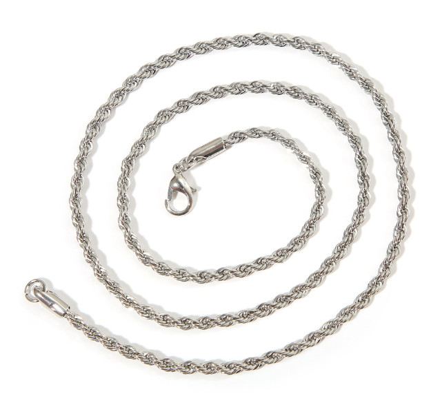 USA Stock 8mm Stainless Steel Women Men Rope Chains Necklaces 22” Anti-tarnish