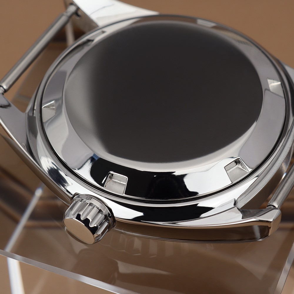 38.5mm NH34 Watch Case with Fluted Bezel Date 316L Steel For Seiko NH34 35 36 38