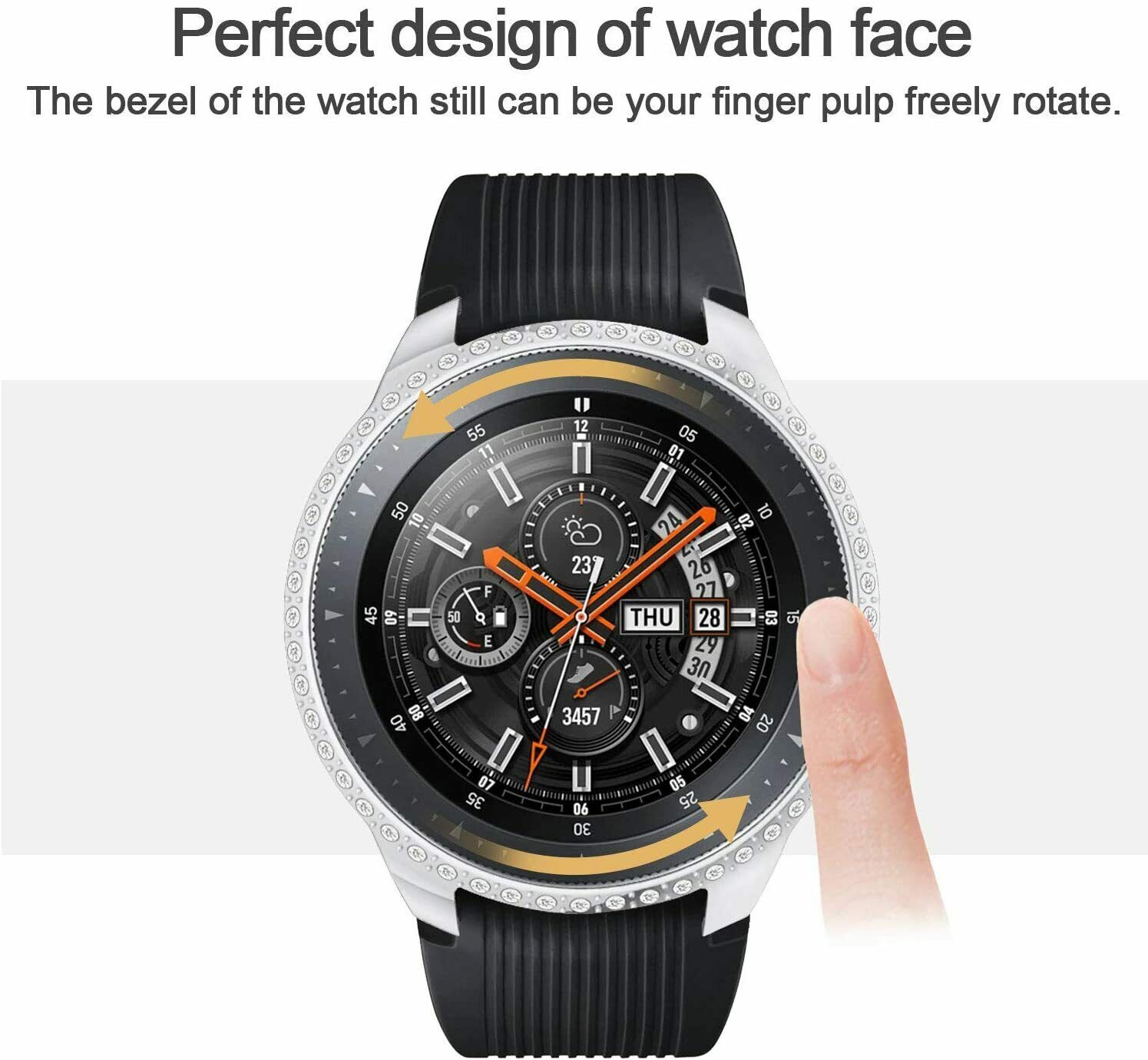 Bling Case For Samsung Galaxy Watch 3 45mm 41mm Diamond Protector Bumper Cover