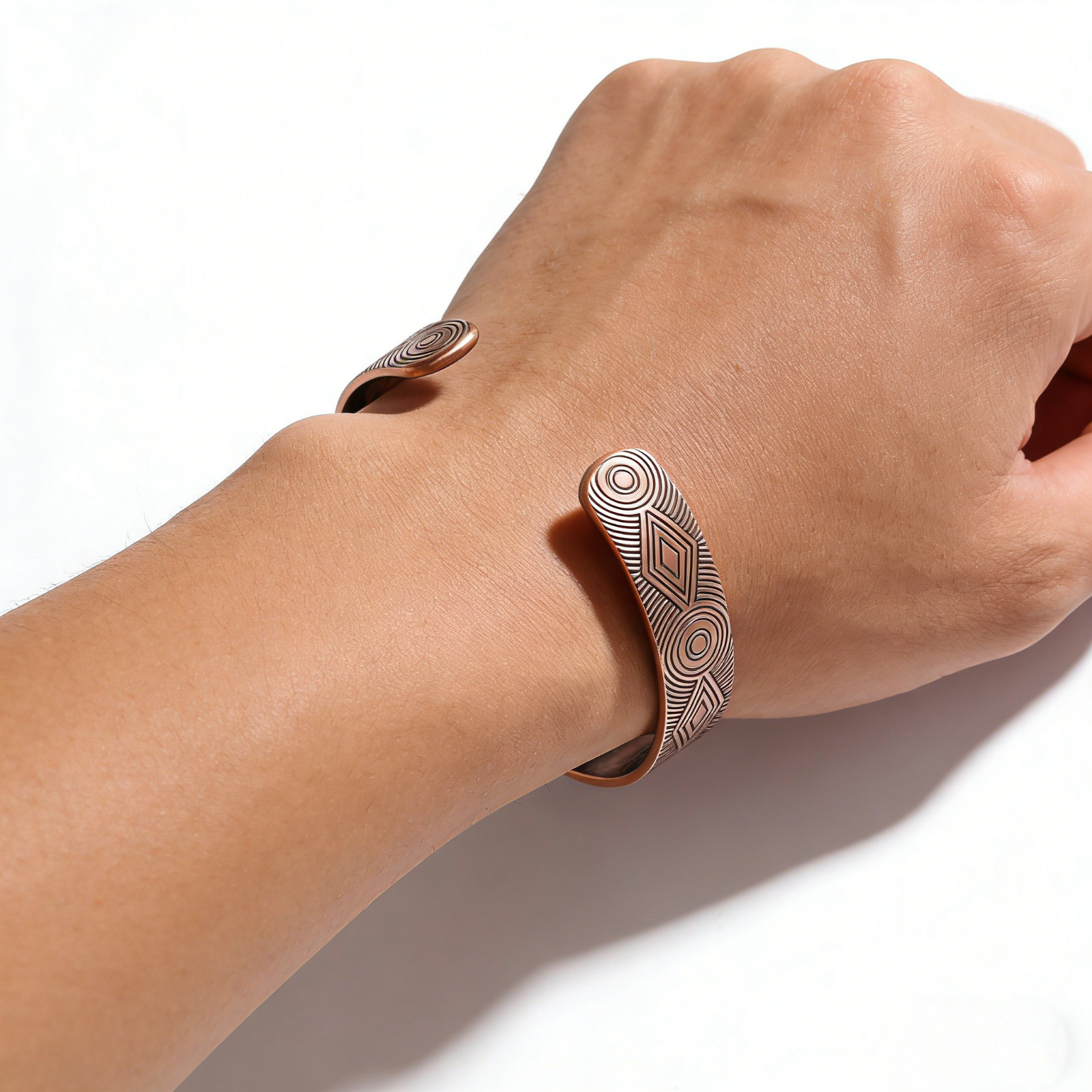 99% Solid Pure Copper Magnetic Bracelet Arthritis Pain Men Women Cuff Jewelry