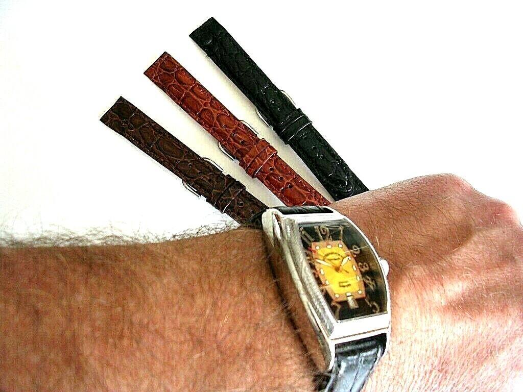 Open End wire lug 16 17 18 19 20 Gen Alligator calf watch band strap IW SUISSE
