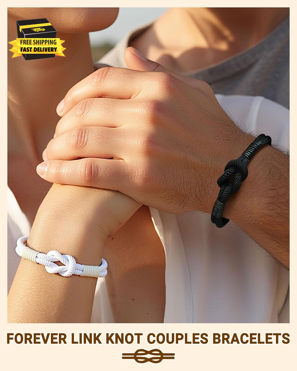 Pinky Promise Knot Bracelets, Couple Gifts Christmas Anniversary Valentines Men