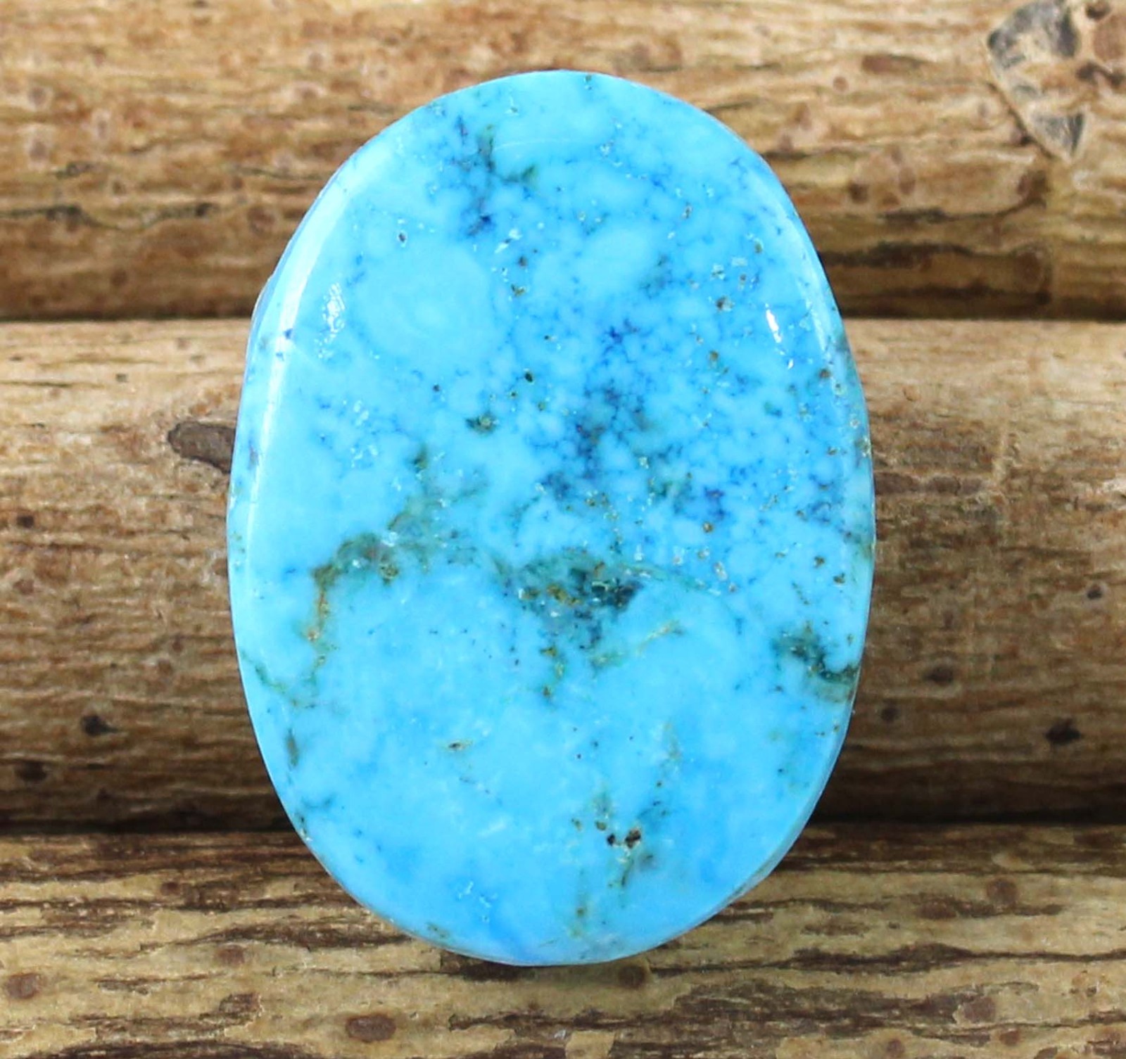 Natural 26.75 Ct Oval Arizona Blue Turquoise Gemstone Certified T22251 No Tariff