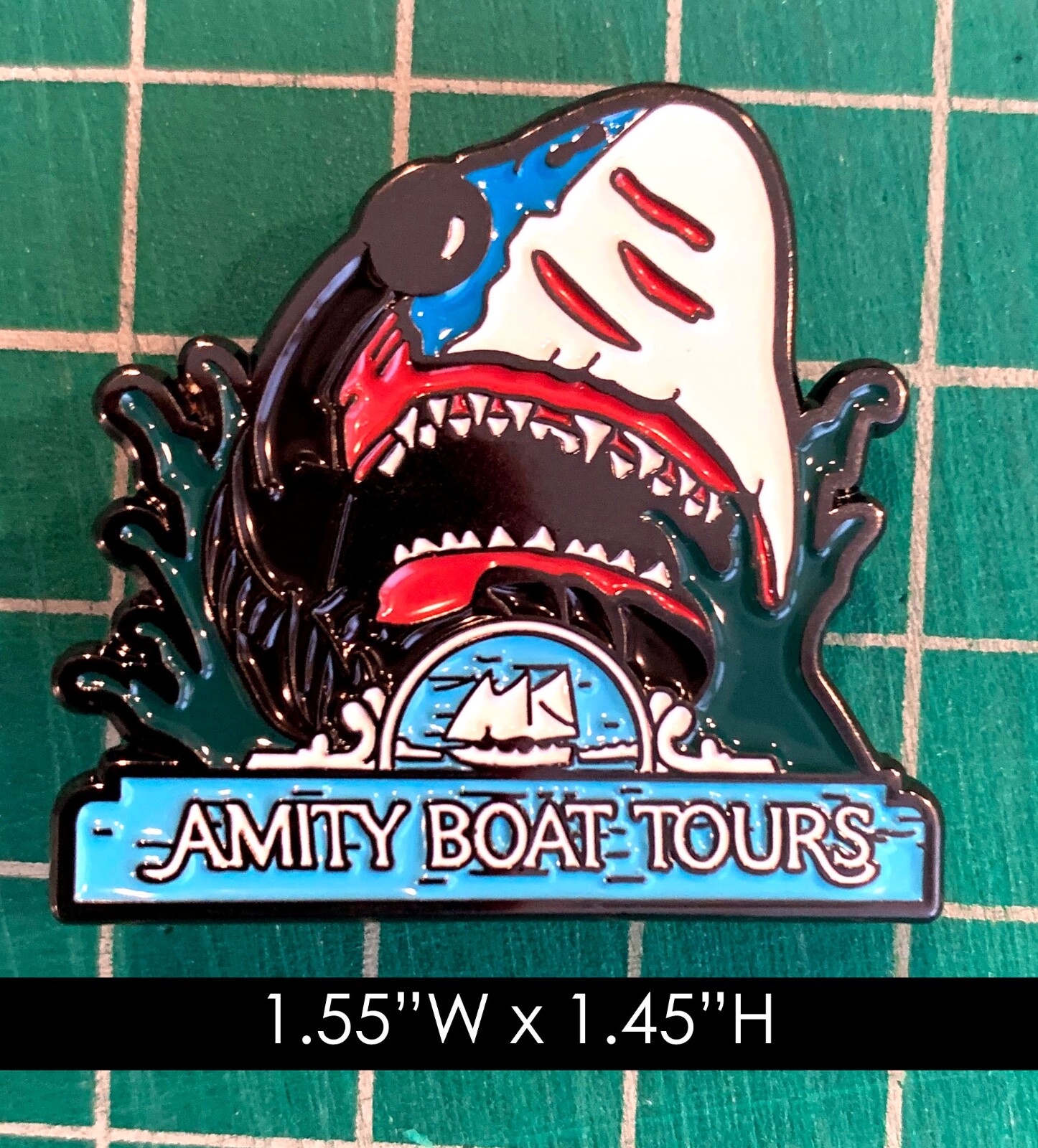 Jaws: Amity Boat Tours Enamel pin