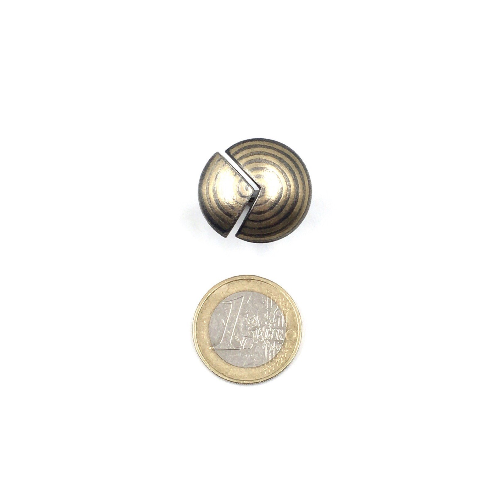 925 Silver Ring Scandinavian Designer Jewellery Round Spiral 17.2mm / 54