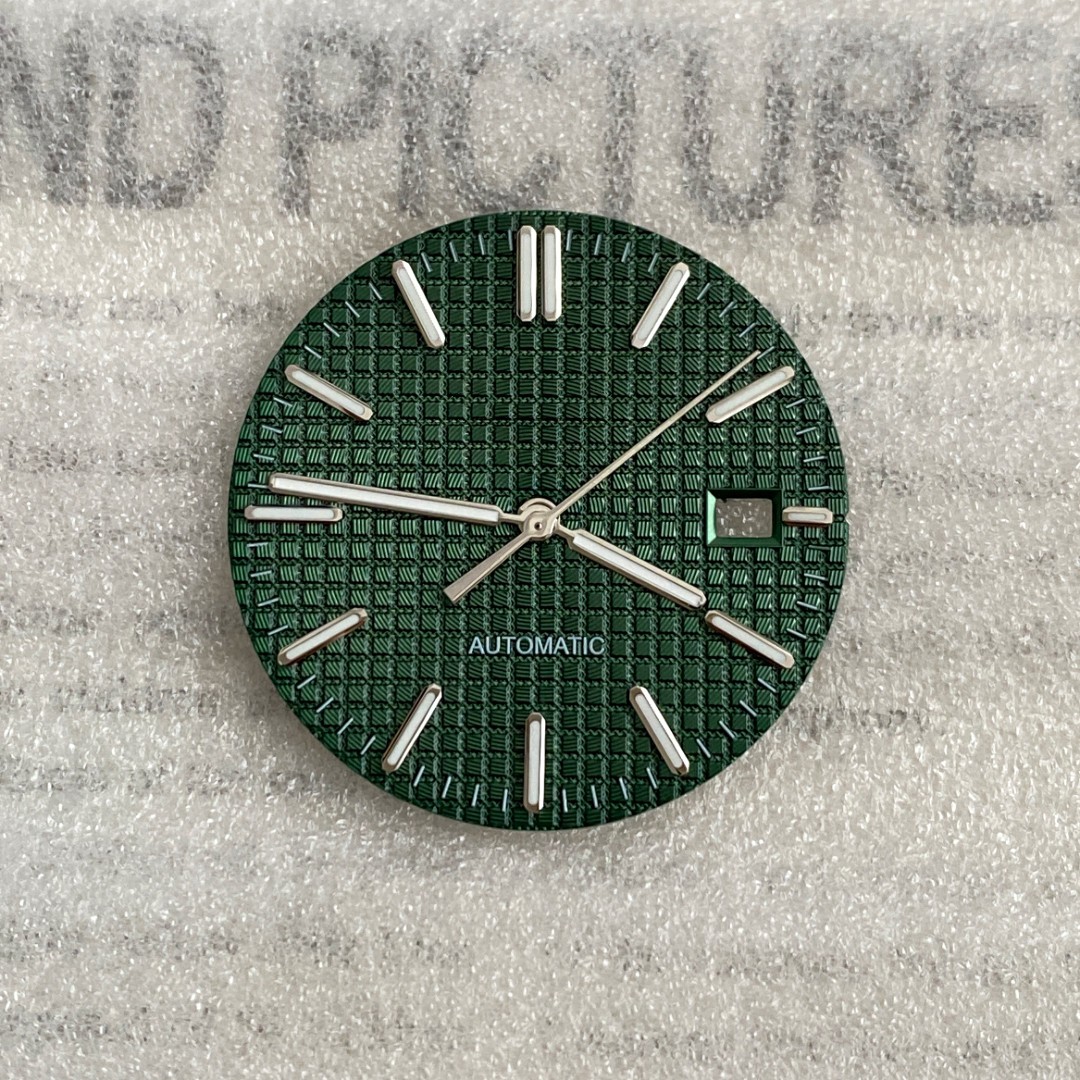 31.8mm Black Grid Dial & Hand Kit Lume Stick Indices Fit Auto Mod