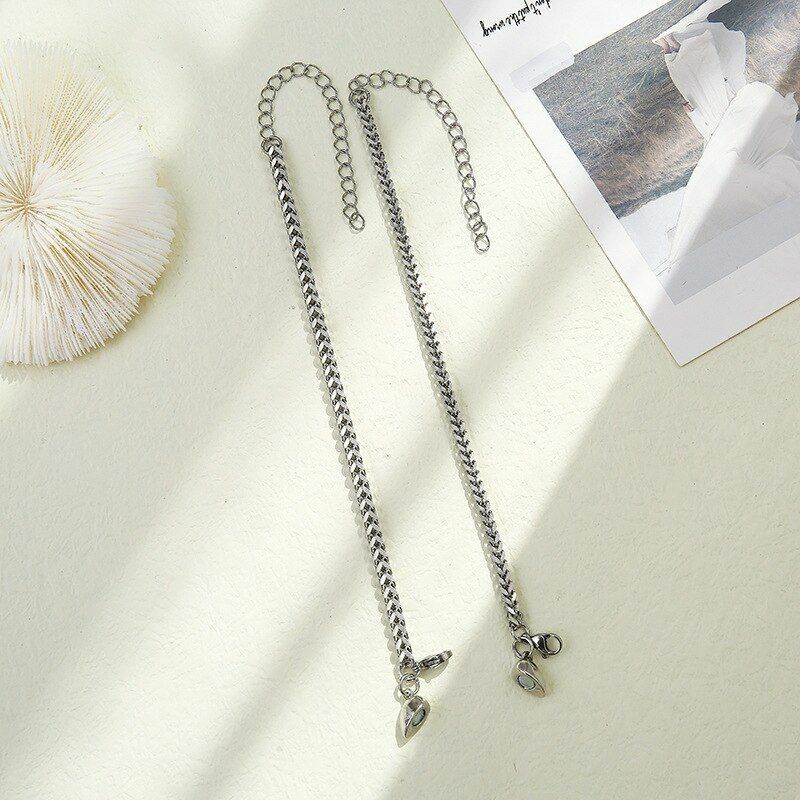 Couple Matching Bracelet Jewelry Heart Shape Magnetic Stainless Fashion Jewelry