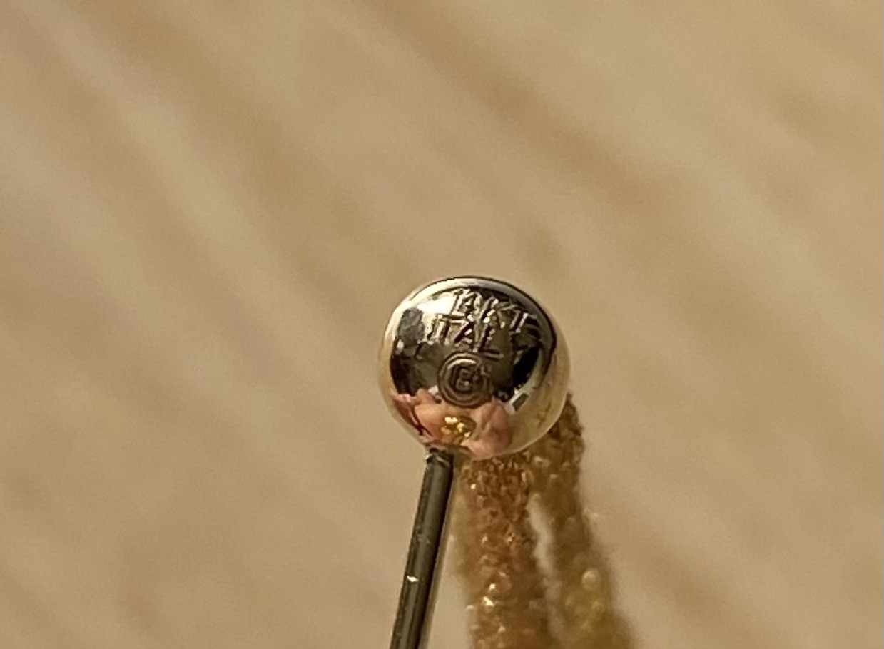 14k Yellow Gold Soft Mesh Balls Earrings Studs 14mm made in Italy