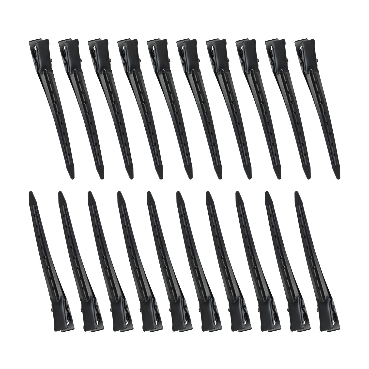 20 Pcs 3.5 Inches Duck Bill Hair Clips Black Metal Alligator Curl Clips with …