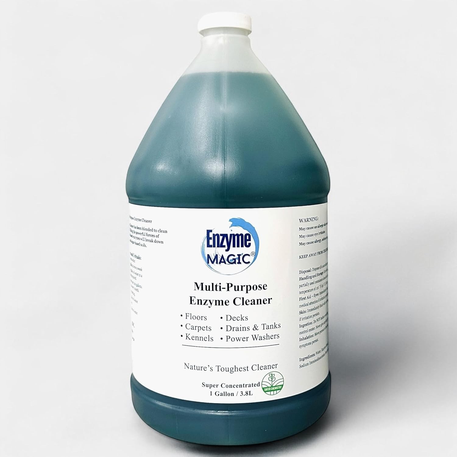 Multi-Purpose Enzyme Cleaner Concentrate 1 Gallon Plant-Based Stain & Odor