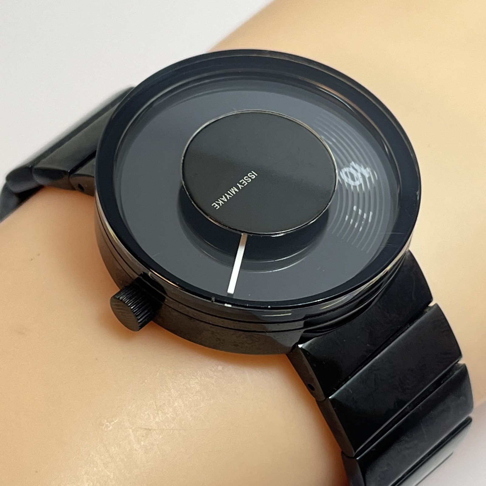 SEIKO ISSEY MIYAKE VUE SILAV002 by YVES BEHAR Black Quartz Watch Japan Rare#B753