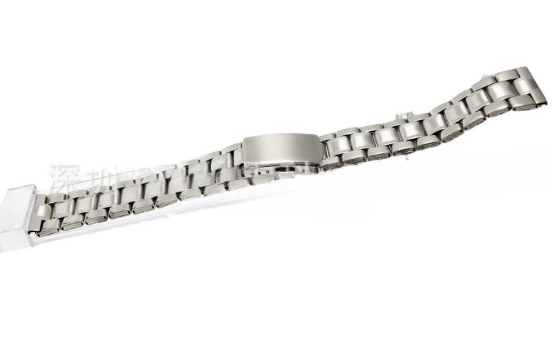 Premium Stainless Steel Metal Watch Band Flat Universal Strap 16/18/20/22/24mm