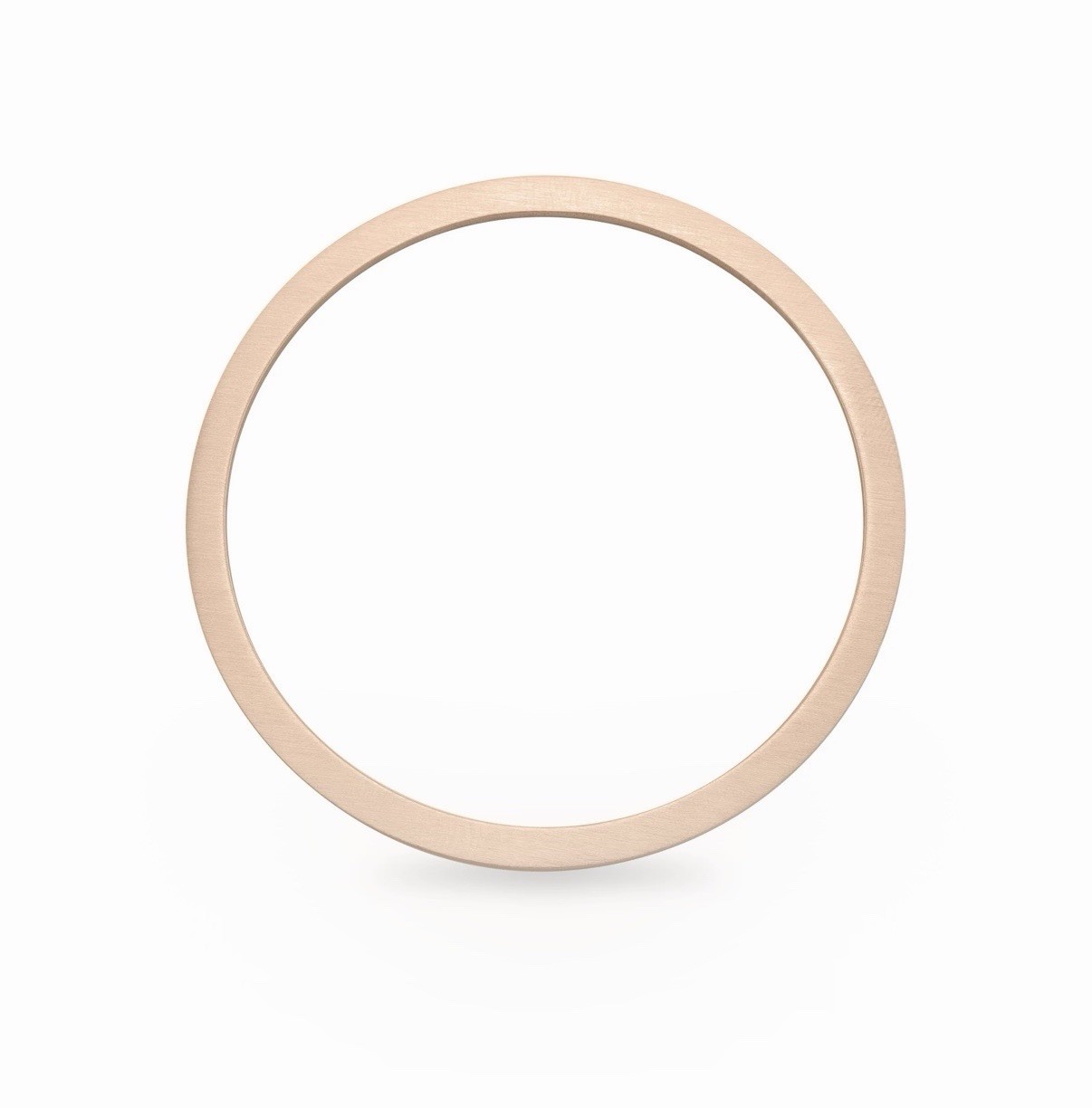 18K Rose Gold PVD Coated Stainless Steel Bangle Bracelet 62mm