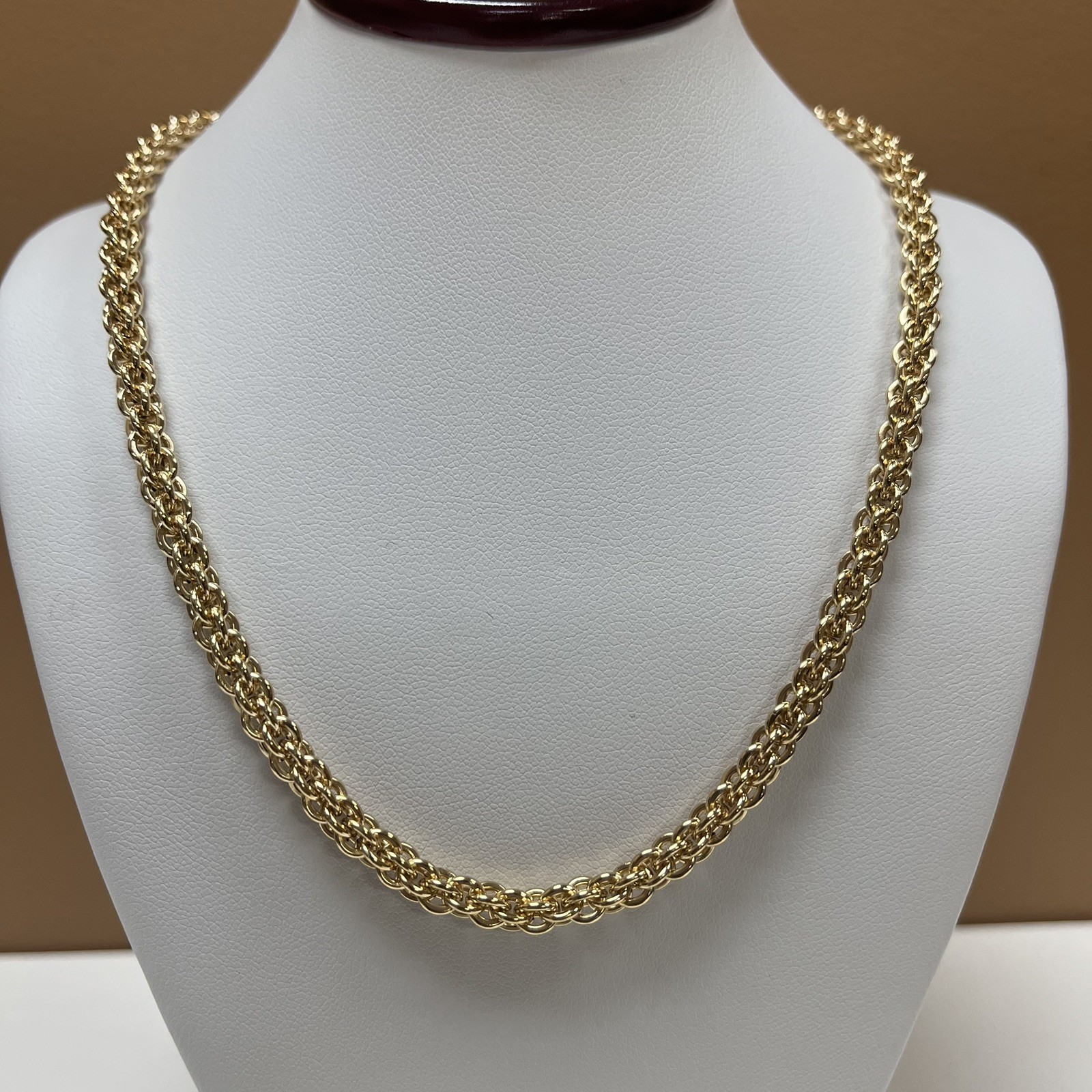 UnoAerre 18k 750 Yellow Gold Ladies 18″ Fancy Link 4.9mm Link Chain Necklace