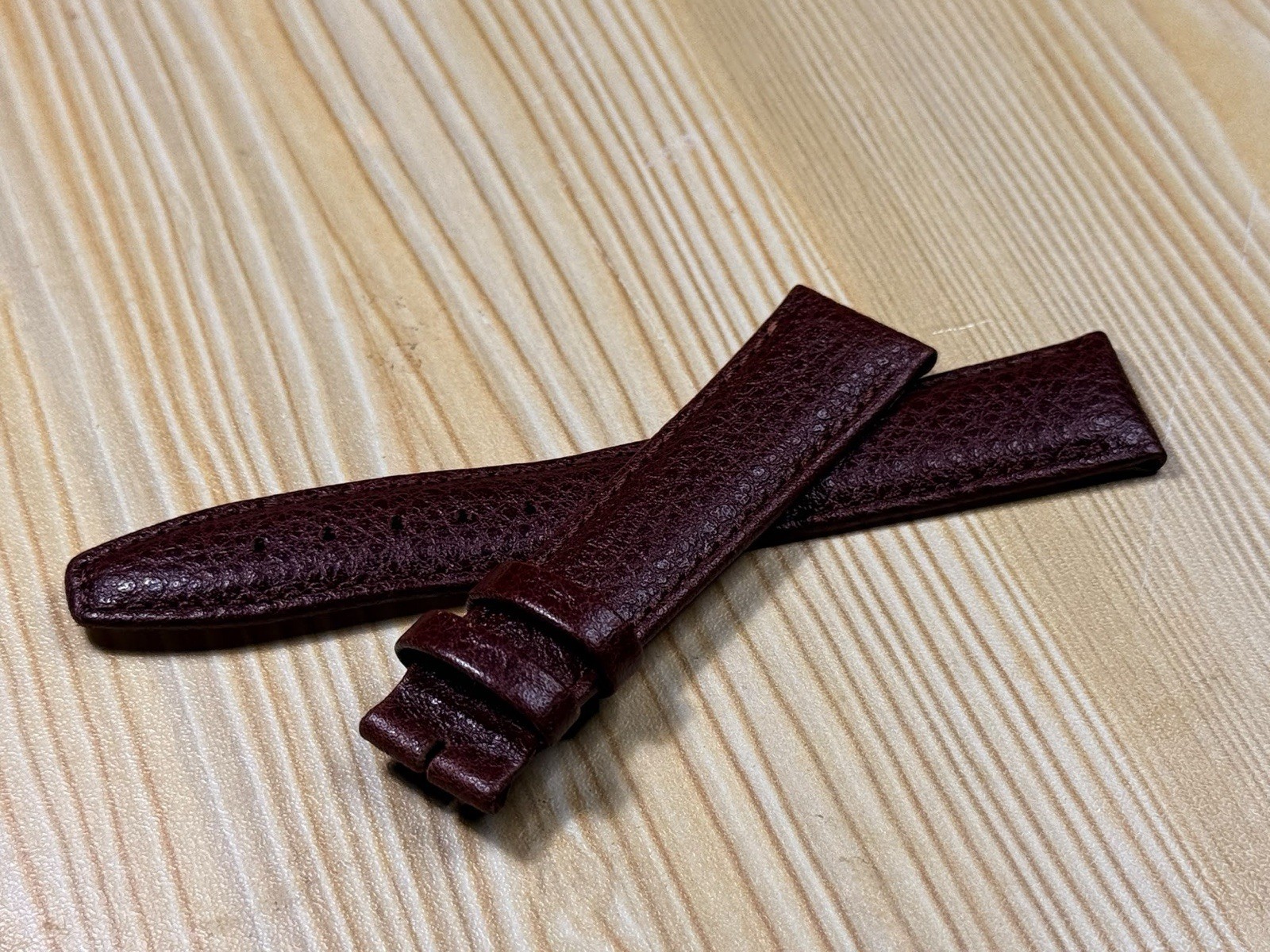 18mm Condor Buffalo Calf Genuine Brown Leather Watch Strap Band Without Buckle