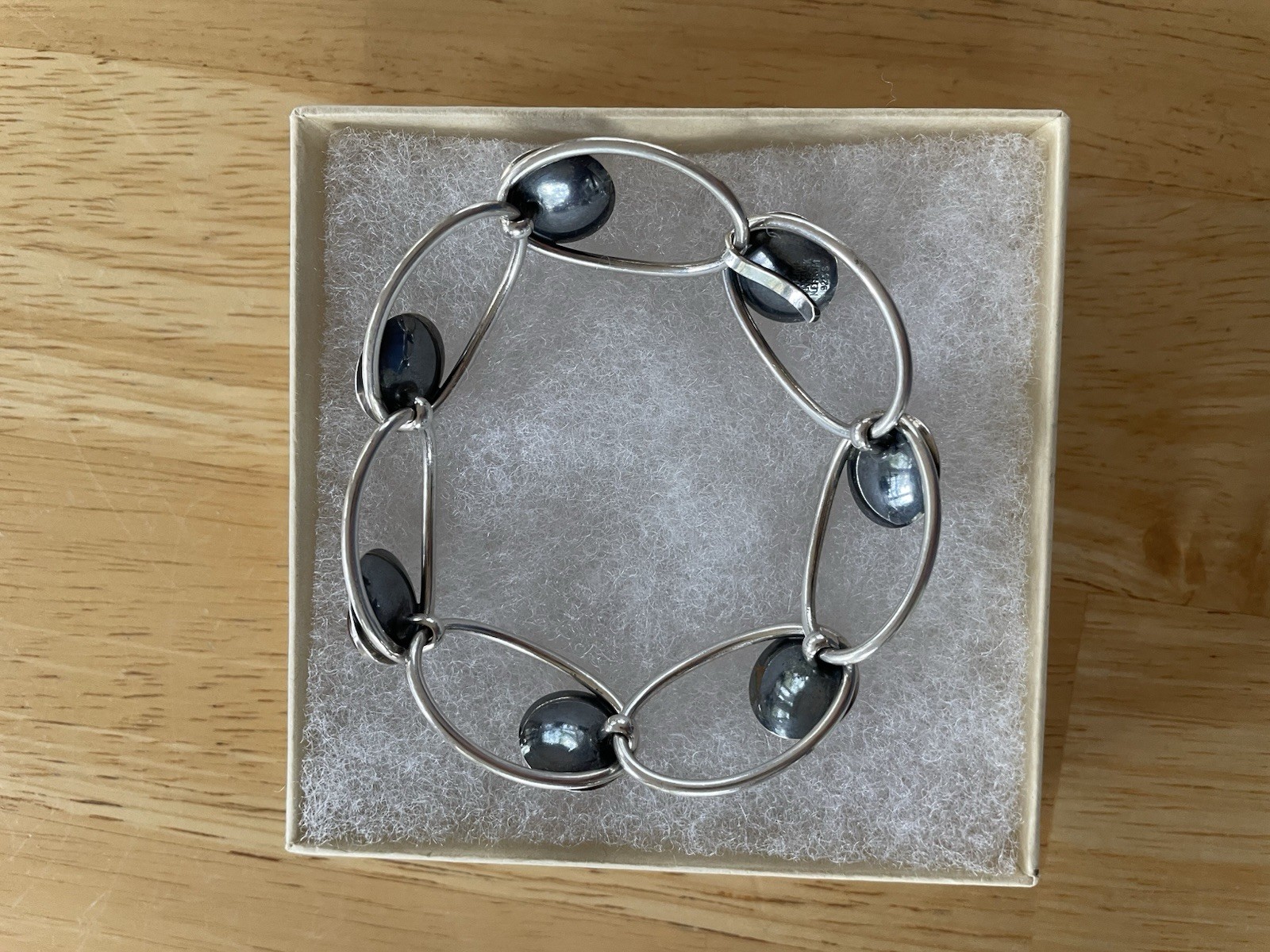 N. E. From Denmark Bernstein Armband Armkette silber 925