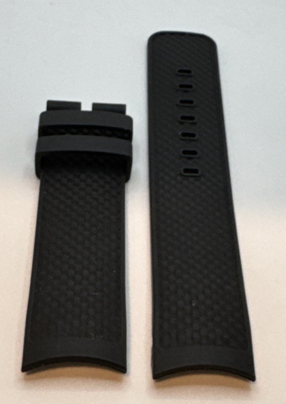 IWC Original Strap E00988 New Black Rubber Curved 22Mm Aquatimer 124X85Mm