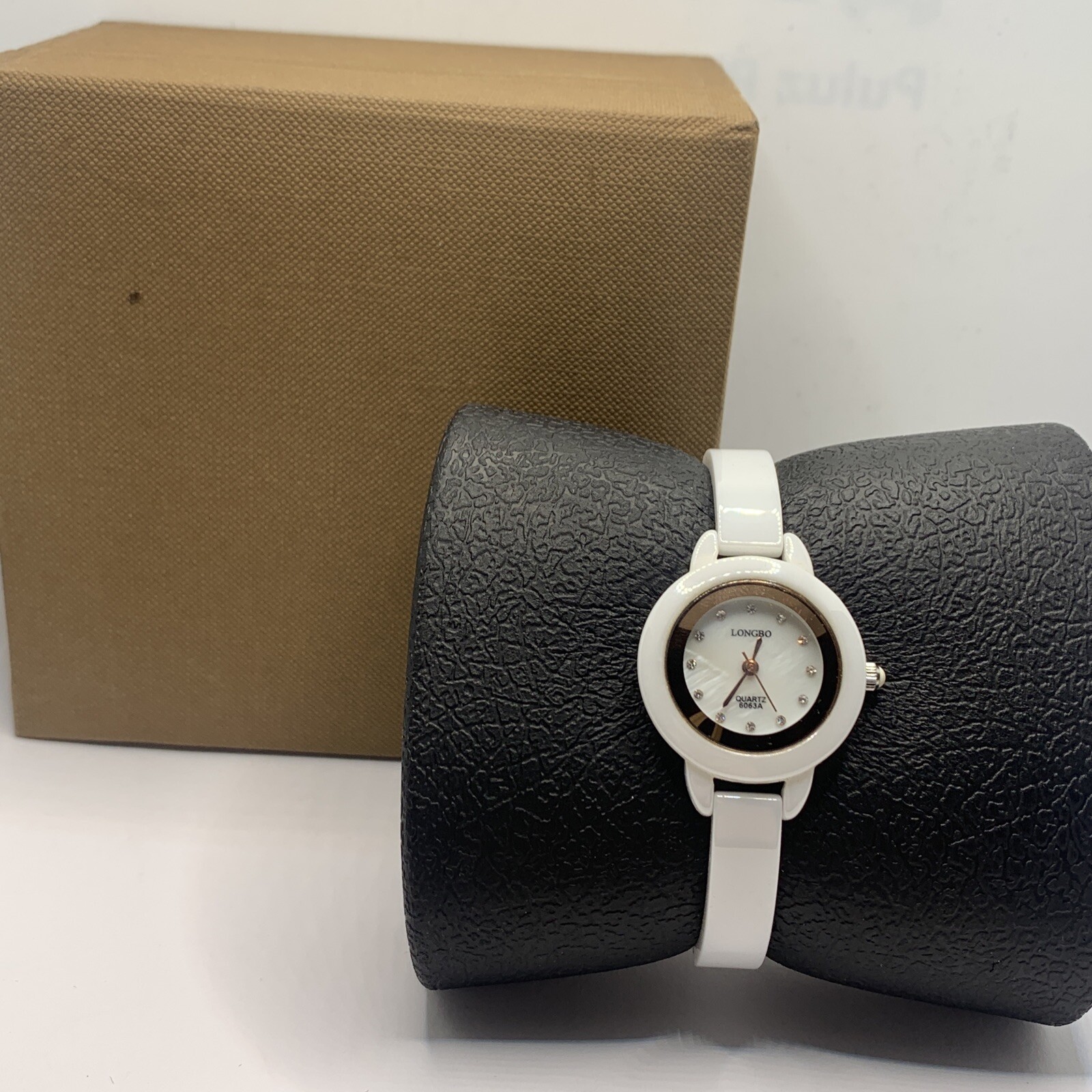 Longbo 6063 Women’s White Ceramic Analog Dial Quartz Genuine Wrist Watch Gbk27