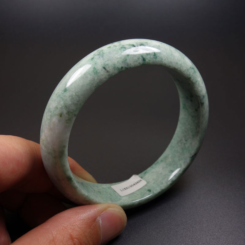 61mm Certified Grade A 100% Natural Green Jadeite Jade Bracelet Bangle Z06921