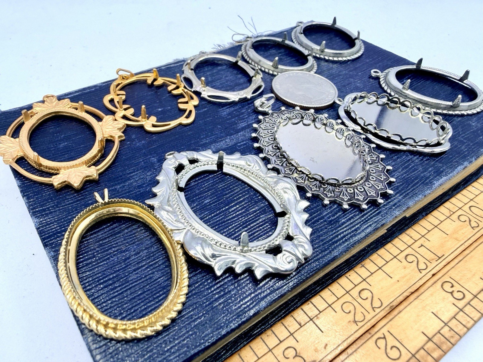 10 Pcs Vintage Pendant Settings Blanks Frames 24x30mm Findings Jewelry Making