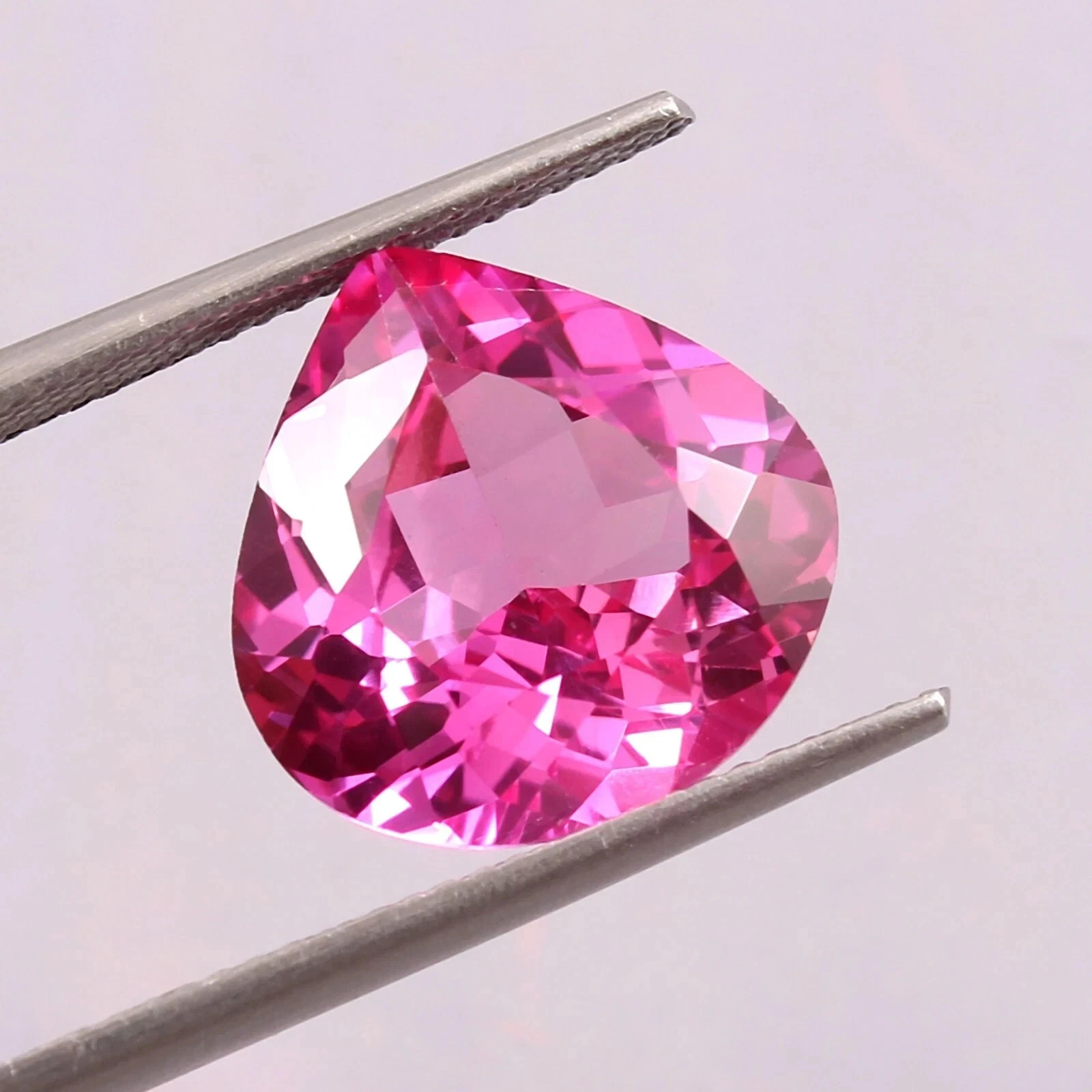 10 Ct Ceylon Pink Sapphire AGL Certified Pear Cut Loose Gem for Jewelry