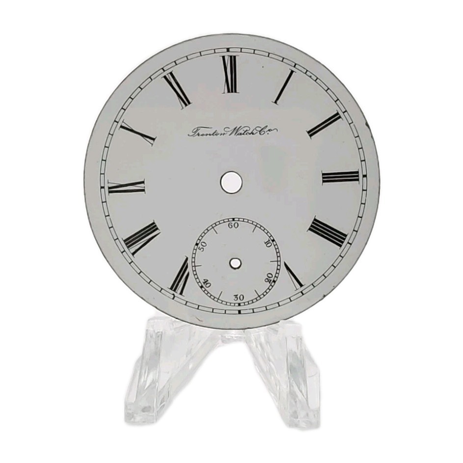 Trenton 45.4mm Sunk Enamel Pocket Watch Dial Only 307