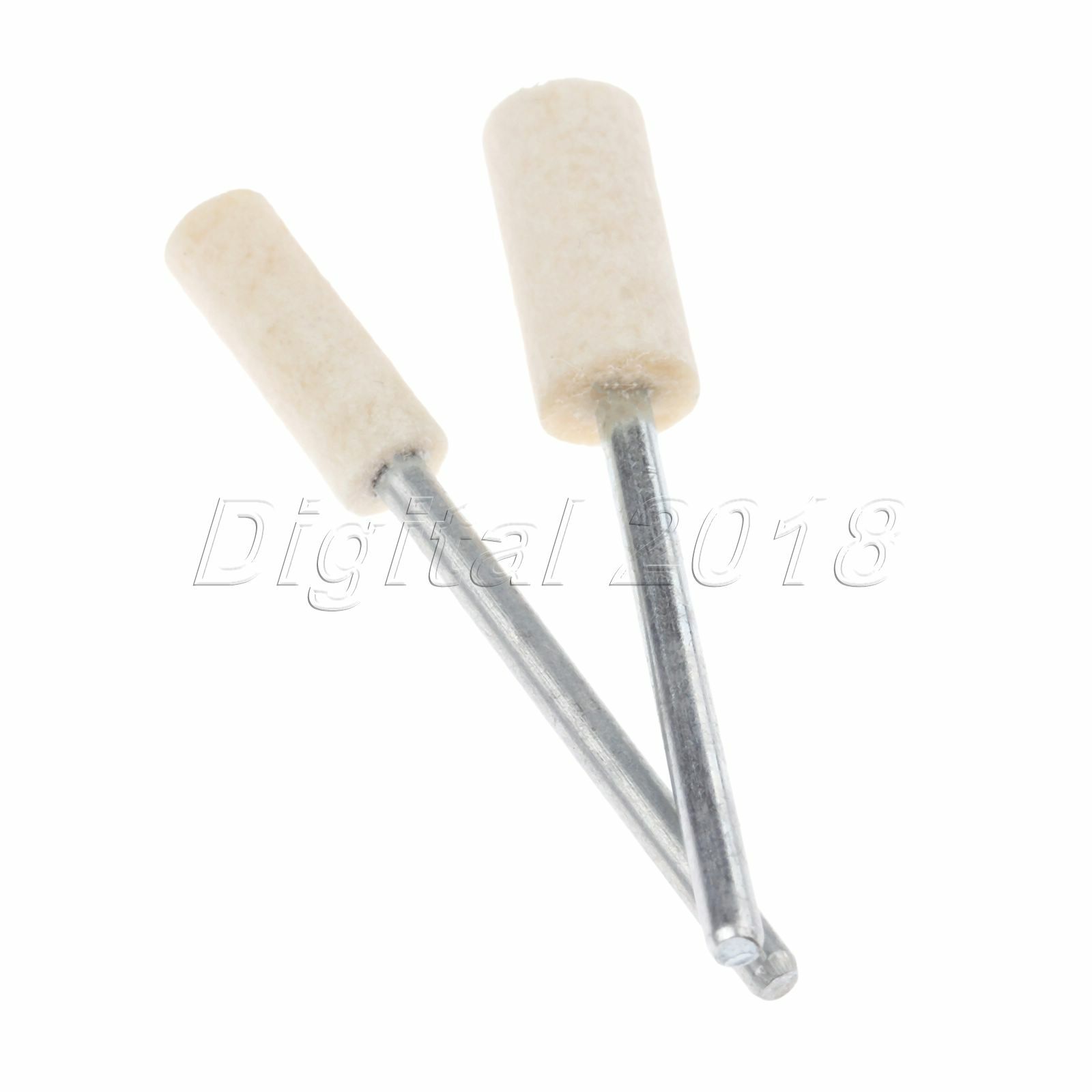 12X Cylindrical Wool Polishing Grinding Head Shank Buffing Carving Tools 2.35mm