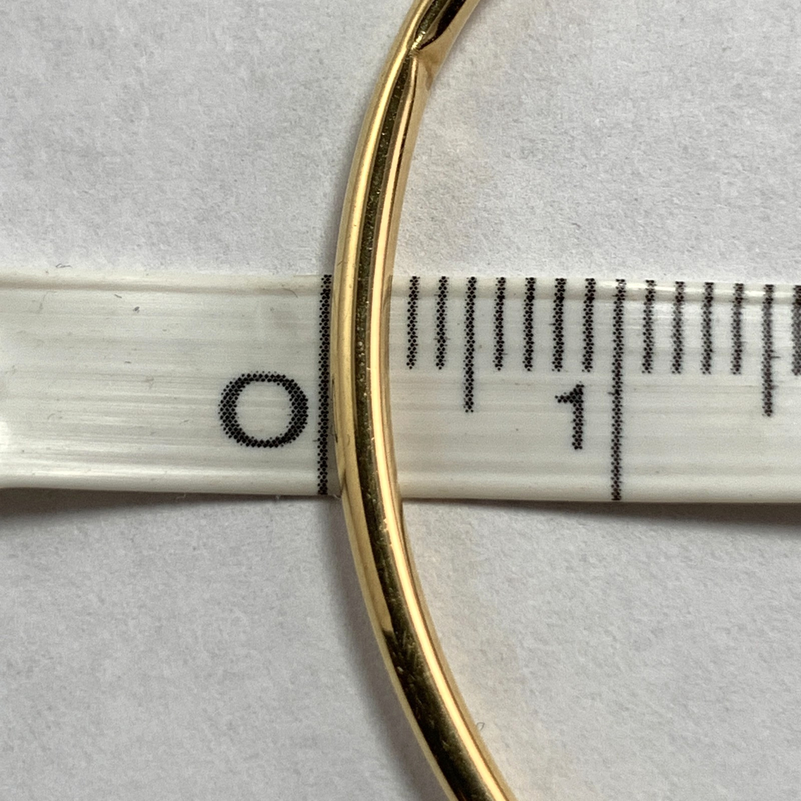 Vintage 14KT Yellow Gold Tube Hoop Earrings 2.25″ by 2mm 2.5+ grams AS IS DENTS